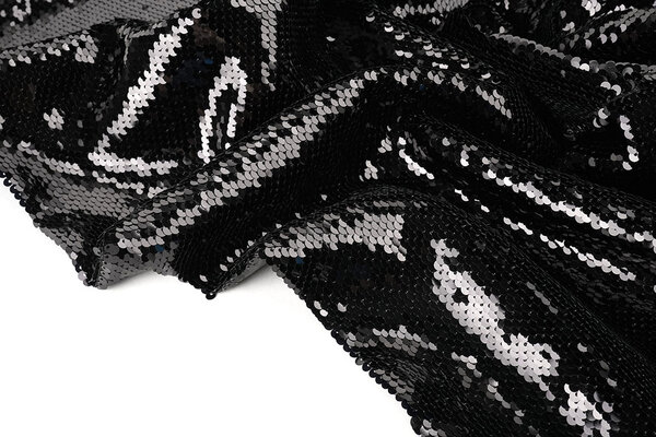 Reversible Sequin Fabric Black - Black Reversible Sequin Fabric Black - Black
