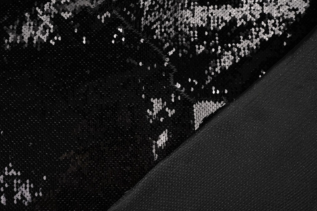 Reversible Sequin Fabric Black - Black Reversible Sequin Fabric Black - Black