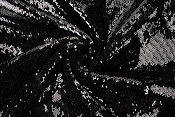 Reversible Sequin Fabric Black - Black Reversible Sequin Fabric Black - Black