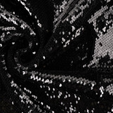 Reversibler Paillettenstoff Schwarz - Schwarz Reversibler Paillettenstoff Schwarz - Schwarz