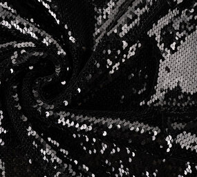 Reversible Sequin Fabric Black - Black Reversible Sequin Fabric Black - Black