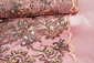 Netz Bestickt Pailletten Ishani Rosa Netz Bestickt Pailletten Ishani Rosa