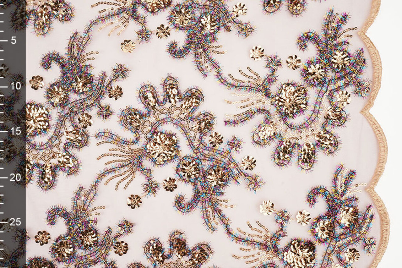 Mesh Embroidered Sequins Ishani Pink Mesh Embroidered Sequins Ishani Pink