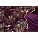 Netz Bestickt Pailletten Ishani Aubergine Netz Bestickt Pailletten Ishani Aubergine