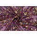 Netz Bestickt Pailletten Ishani Aubergine Netz Bestickt Pailletten Ishani Aubergine