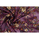 Netz Bestickt Pailletten Ishani Aubergine Netz Bestickt Pailletten Ishani Aubergine