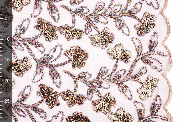 Résille Brodé Paillettes Maharani Aubergine Résille Brodé Paillettes Maharani Aubergine