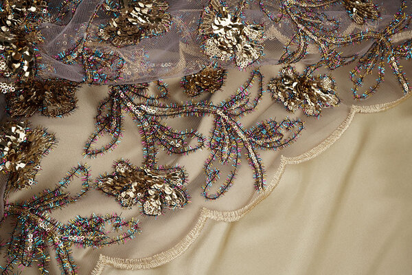 Mesh Ricamato Paillettes Maharani Chiaro Malva Mesh Ricamato Paillettes Maharani Chiaro Malva