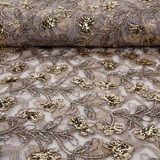 Mesh Embroidered Sequins Maharani Light Mauve Mesh Embroidered Sequins Maharani Light Mauve