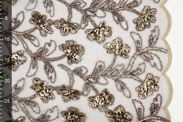 Mesh Ricamato Paillettes Maharani Chiaro Malva Mesh Ricamato Paillettes Maharani Chiaro Malva