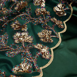 Mesh Geborduurd Pailletten Maharani Groen