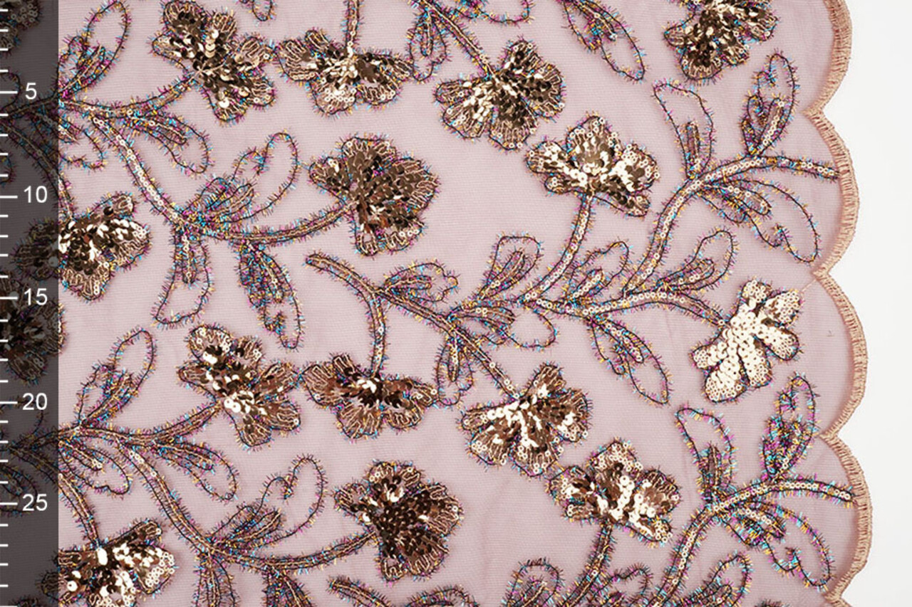 Résille Brodé Paillettes Maharani Bordeaux Résille Brodé Paillettes Maharani Bordeaux