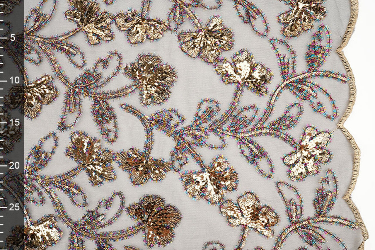 Netz Bestickt Pailletten Maharani Schwarz Netz Bestickt Pailletten Maharani Schwarz