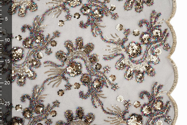 Résille Brodé Paillettes Ishani Noir Résille Brodé Paillettes Ishani Noir