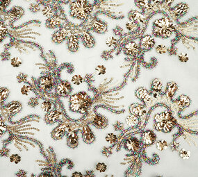 Mesh Embroidered Sequins Ishani Green Mesh Embroidered Sequins Ishani Green