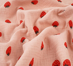 Double Gauze Strawberry Old Pink