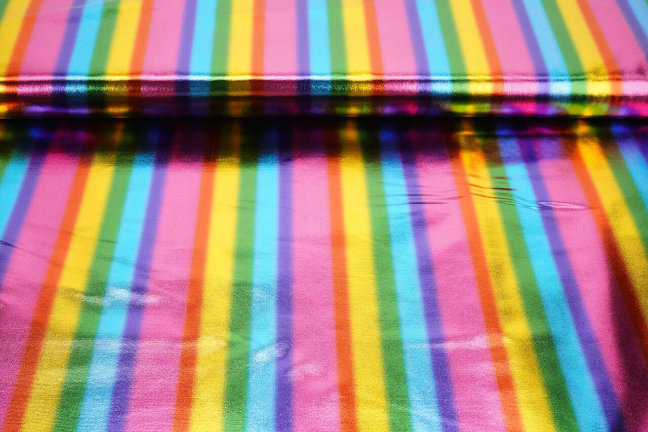 Folienjersey Regenbogen Liora