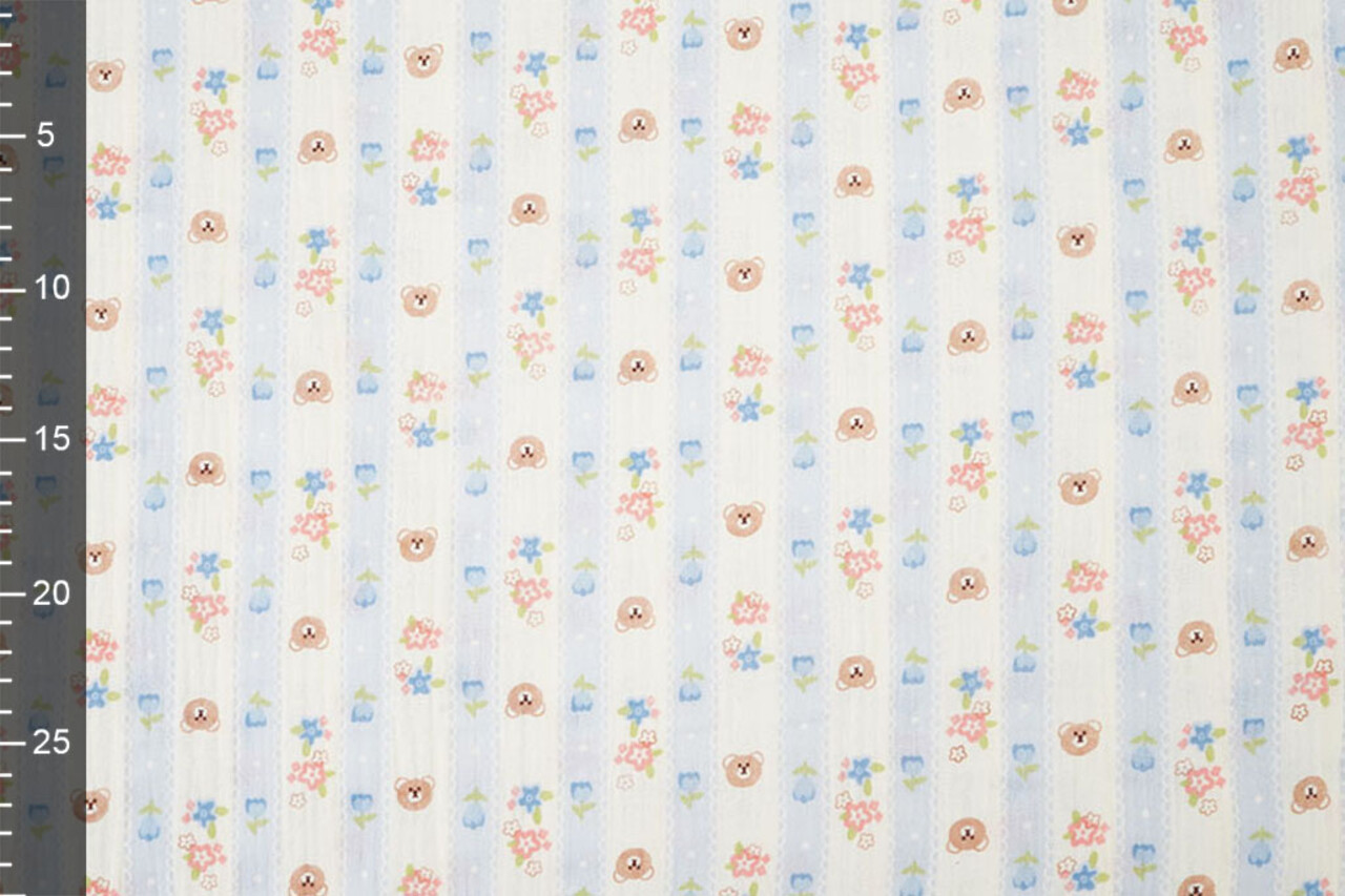 Double Gauze Little Teddy Stripes Double Gauze Little Teddy Stripes