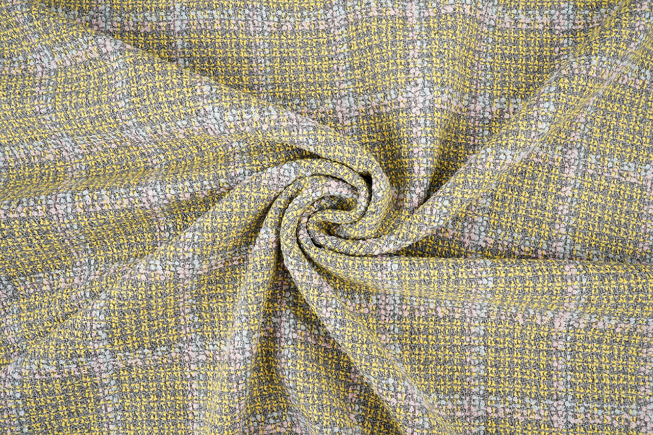 Woven Woolen Fabric Check Sorella Yellow