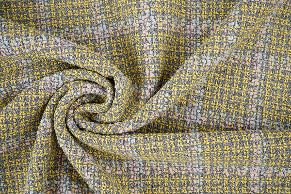Woven Woolen Fabric Check Sorella Yellow