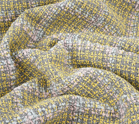 Woven Woolen Fabric Check Sorella Yellow Woven Woolen Fabric Check Sorella Yellow
