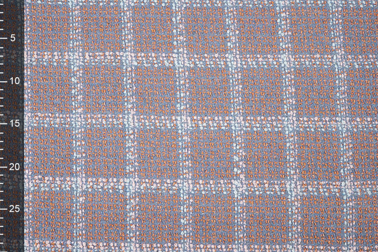 Woven Woolen Fabric Check Sorella Coral Woven Woolen Fabric Check Sorella Coral