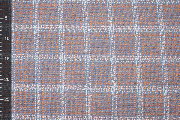 Woven Woolen Fabric Check Sorella Coral Woven Woolen Fabric Check Sorella Coral