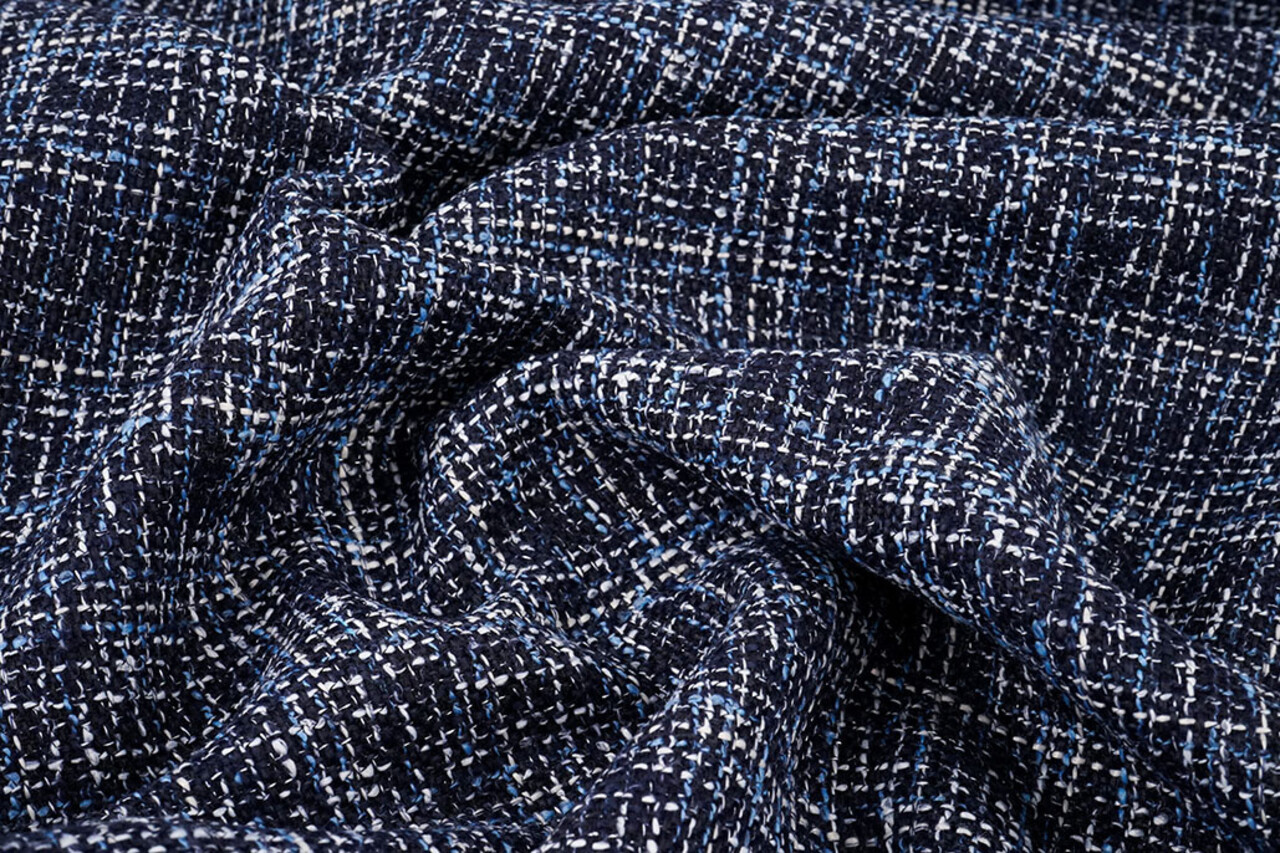 Bouclé Sjanelli Orlena Marineblau