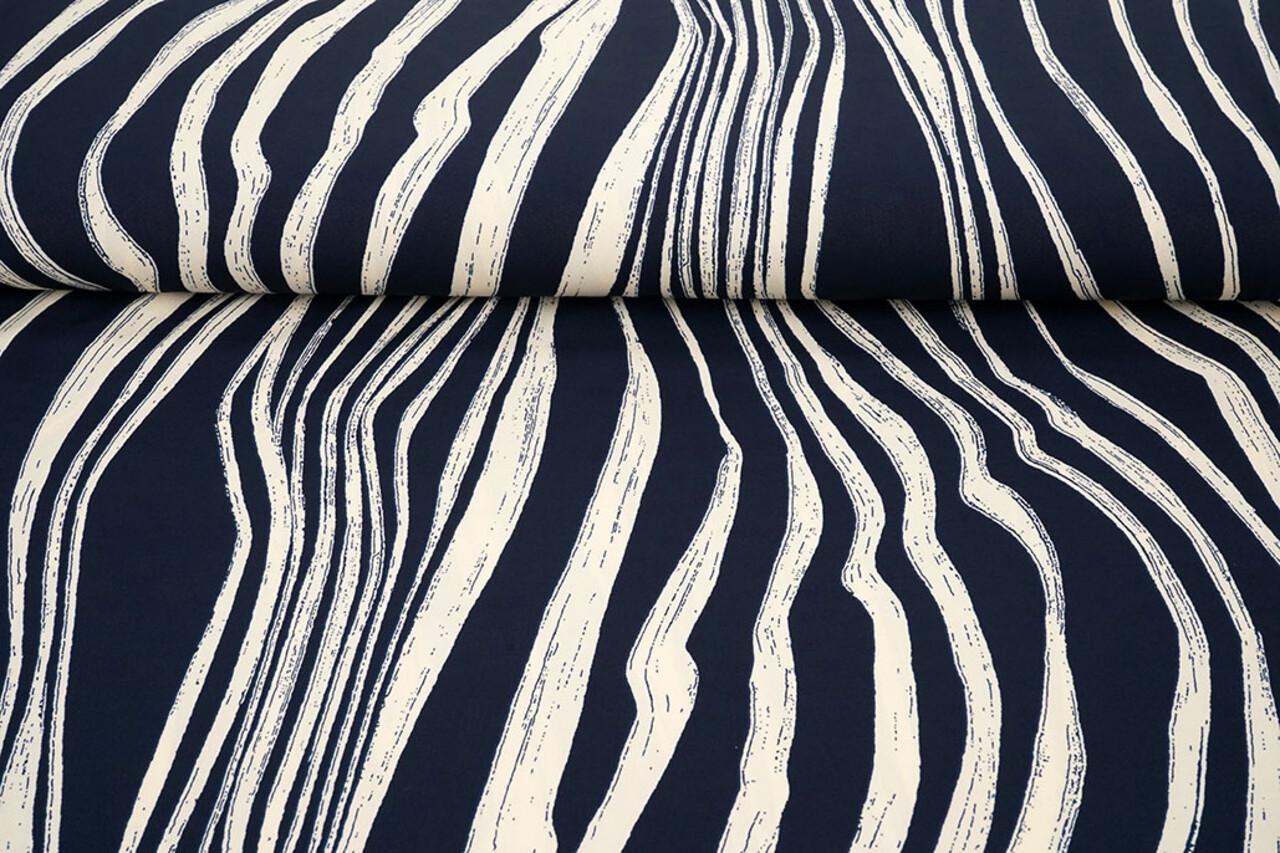 Fijne Crêpe Novara Marine Blauw