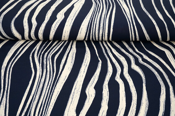 Fijne Crêpe Novara Marine Blauw