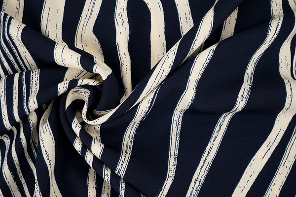 Fijne Crêpe Novara Marine Blauw