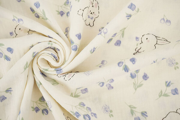 Double Gauze Bunny Bluebell Double Gauze Bunny Bluebell