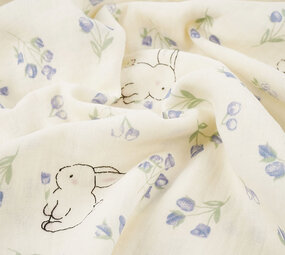 Double Gauze Bunny Bluebell