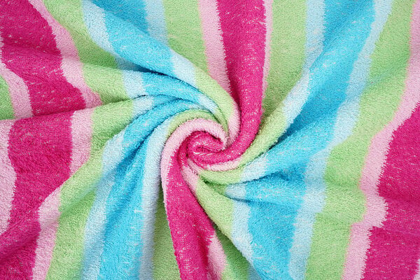 Oeko-Tex®  Tissu Éponge Multicolore Rayures