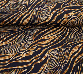 Fijne Crêpe Zebora Marine - Bruin Fijne Crêpe Zebora Marine - Bruin