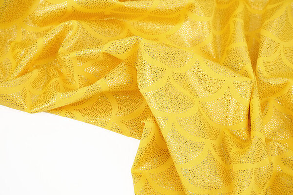 Folienjersey Mermaid Fantasy Gelb Folienjersey Mermaid Fantasy Gelb