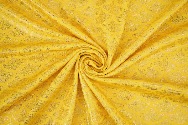 Folienjersey Mermaid Fantasy Gelb Folienjersey Mermaid Fantasy Gelb