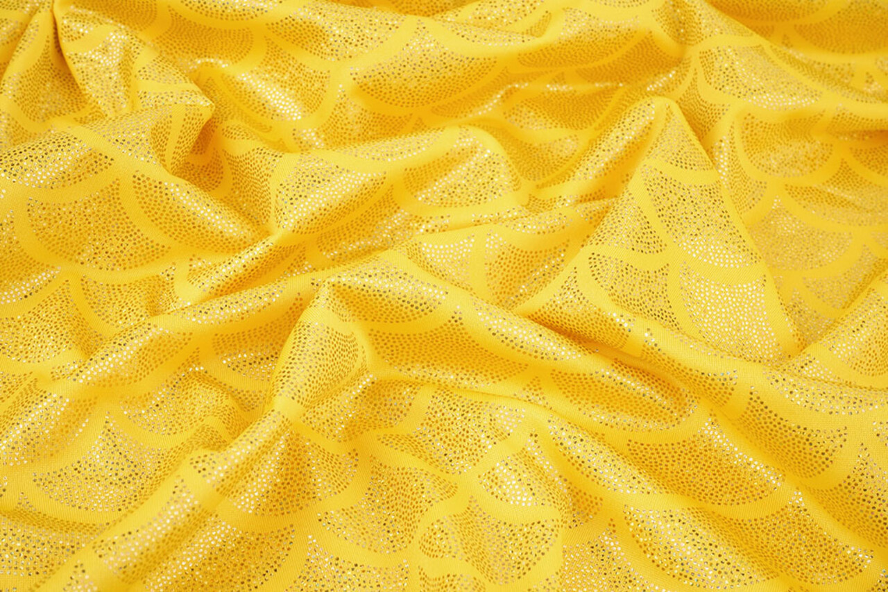 Folienjersey Mermaid Fantasy Gelb Folienjersey Mermaid Fantasy Gelb