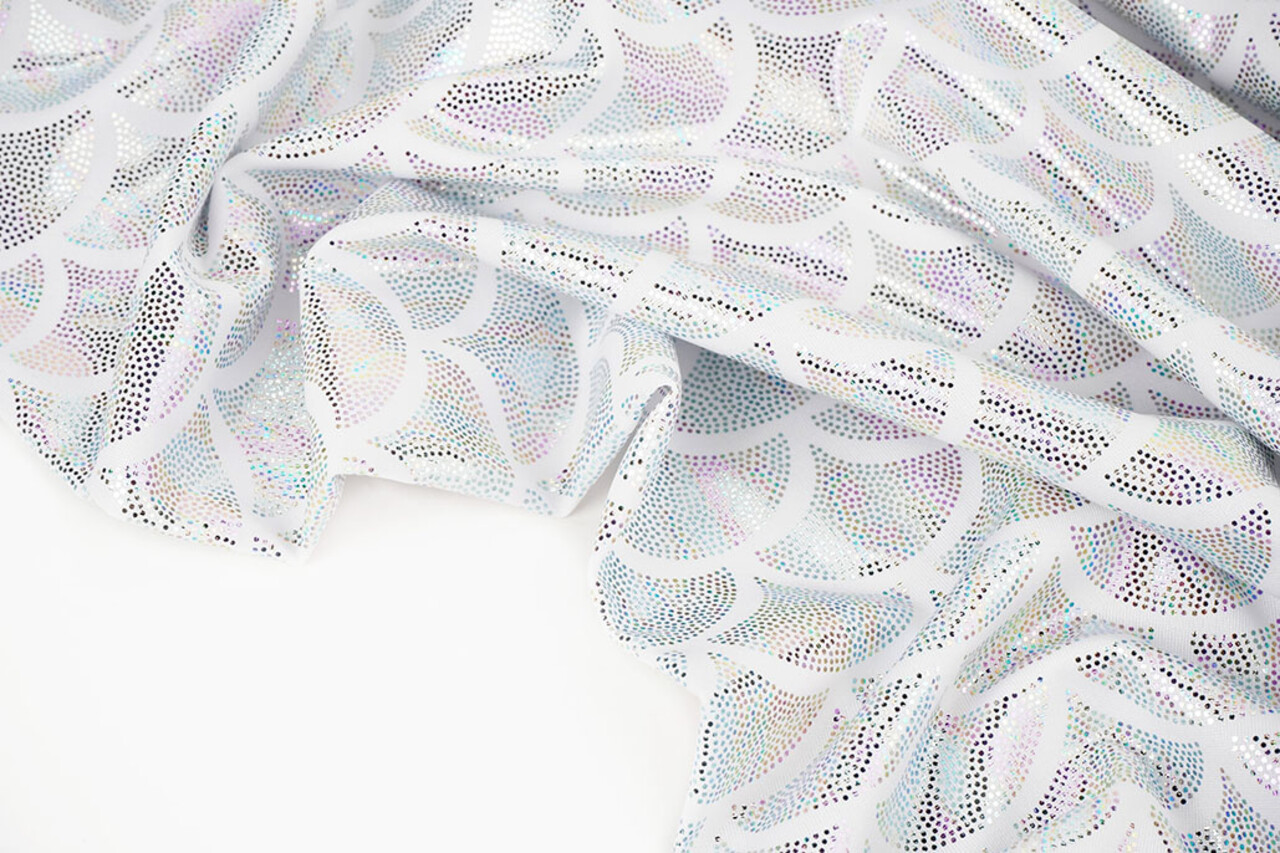 Lamé Mermaid Fantasy Pearlescent on White Lamé Mermaid Fantasy Pearlescent on White