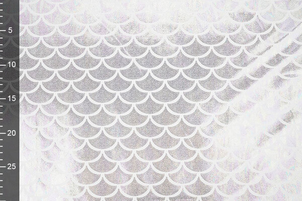 Lamé Mermaid Fantasy Pearlescent on White Lamé Mermaid Fantasy Pearlescent on White