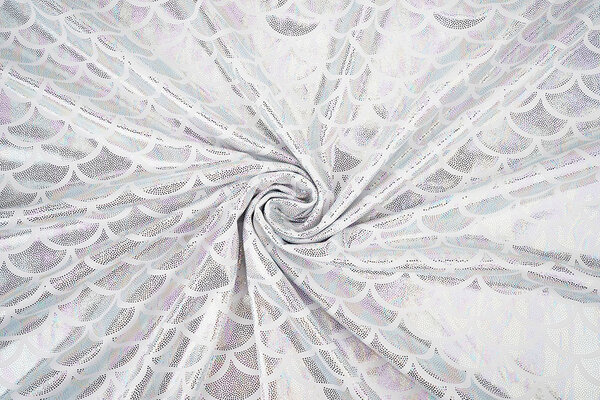 Lamé Mermaid Fantasy Pearlescent on White Lamé Mermaid Fantasy Pearlescent on White