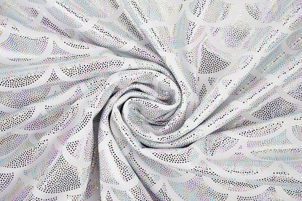 Lamé Mermaid Fantasy Pearlescent on White Lamé Mermaid Fantasy Pearlescent on White