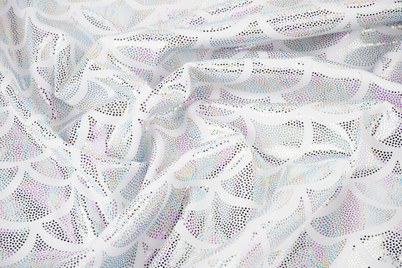 Lamé Mermaid Fantasy Pearlescent on White Lamé Mermaid Fantasy Pearlescent on White
