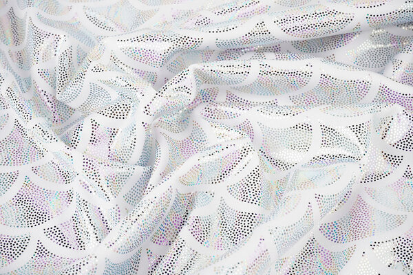 Lamé Mermaid Fantasy Pearlescent on White Lamé Mermaid Fantasy Pearlescent on White