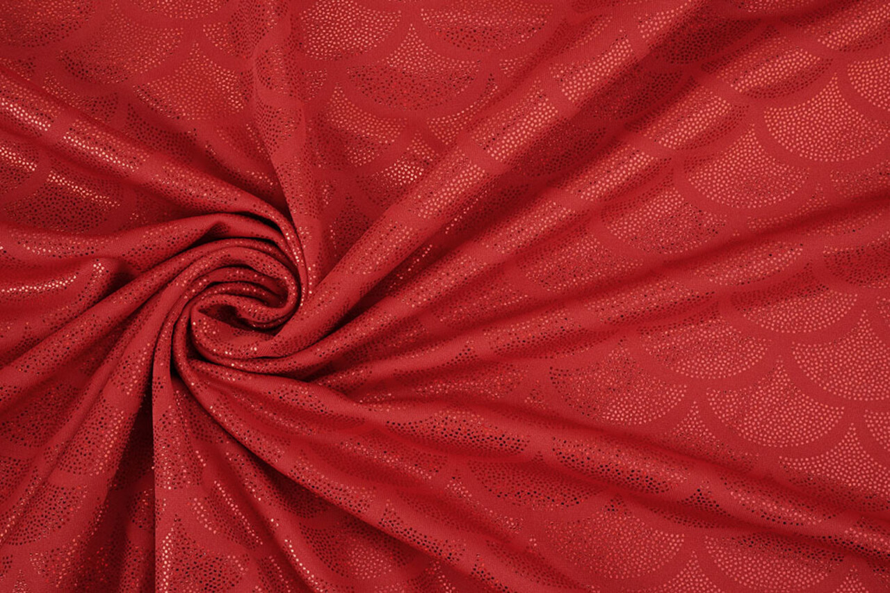 Folienjersey Mermaid Fantasy Rot Folienjersey Mermaid Fantasy Rot