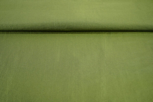 Arrugado Tafetán Verde Musgo