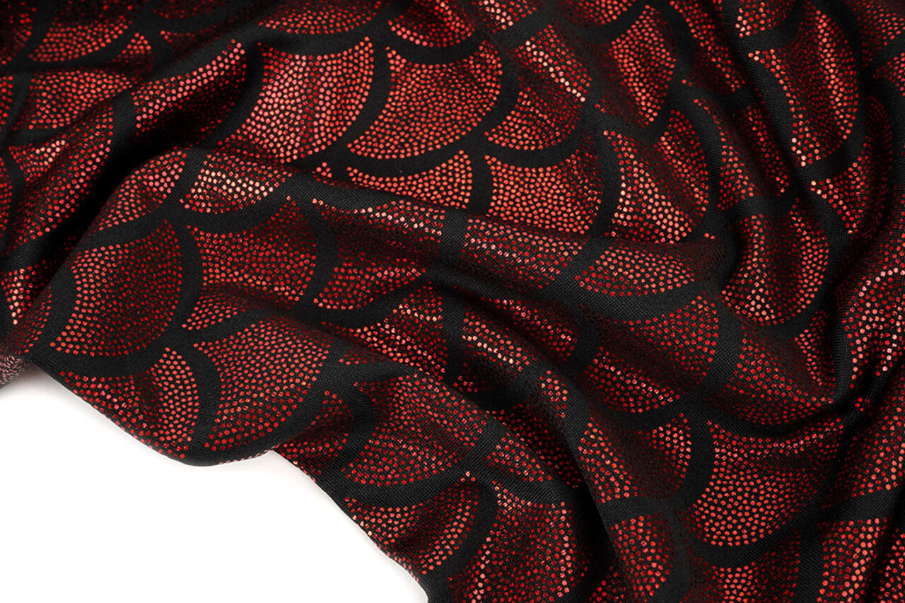 Lamé Mermaid Fantasy Rouge sur Noir