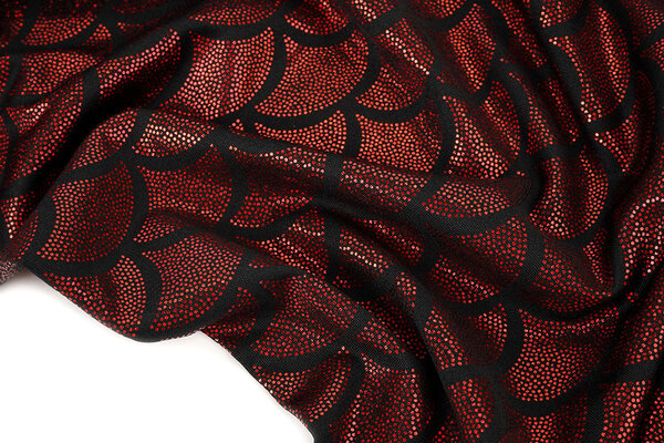 Lamé Mermaid Fantasy Rouge sur Noir