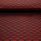 Lamé Sirena Fantasia Rosso su Nero Lamé Sirena Fantasia Rosso su Nero