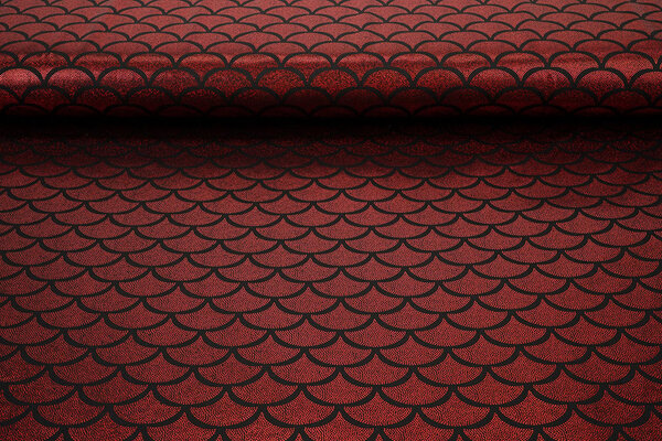 Lamé Mermaid Fantasy Rouge sur Noir